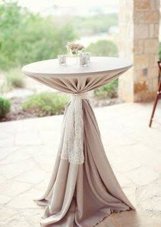 Cocktail table cover and ribbon